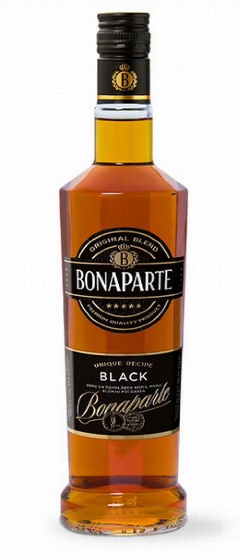 Bonaparte BLACK stiprs alkoholisks dzēriens 0.5L 38% 1/20 Latvija