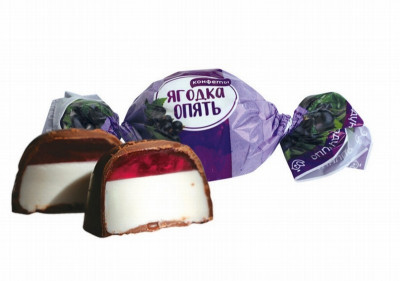 Šokolādes konfektes Jagodka Opjatj ar želeju 1kg Sladunica (26.01.2026) Krievija
