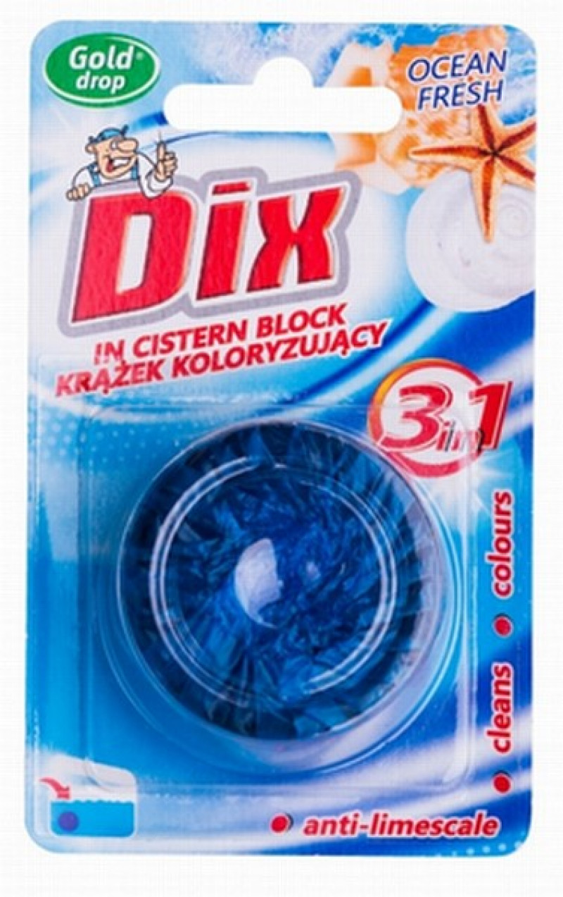 Tualetes tīrīšanas līdzeklis tablete DIX Ocean fresh 1gb 50g (12.06.2027) Polija