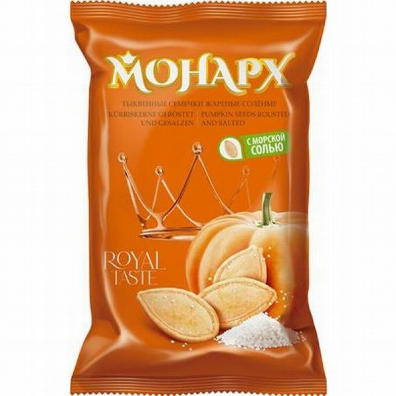 Ķirbju sēklas sālītas Monarh 100g  (28.02.2027) Čehija 1/14