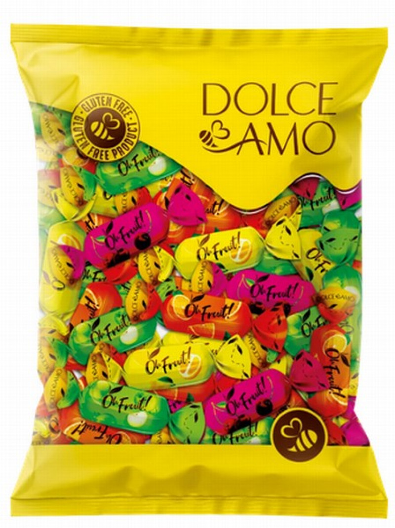 Šokolādes konfetes ar želeju Oh Fruit 850g Dolce Amo  (02.2026) Polija