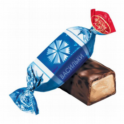 Šokolādes konfektes Vasiļki 6kg (02.06.25) Krievija (daudzumu norādīt kg, pilnos iepakojumos)