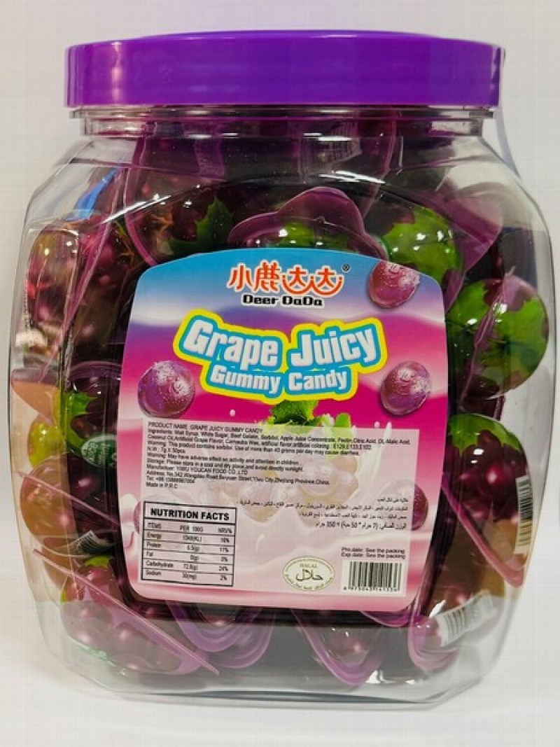 Želejkonfektes Grape juicy 7g*50gb (28.02.2027) Ķīna