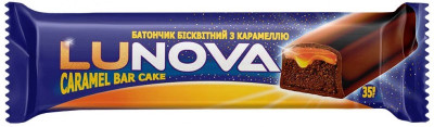 Šokolādes batoniņš Lunova ar karameli 35g 1/24 Ukraina (02.02.2026)