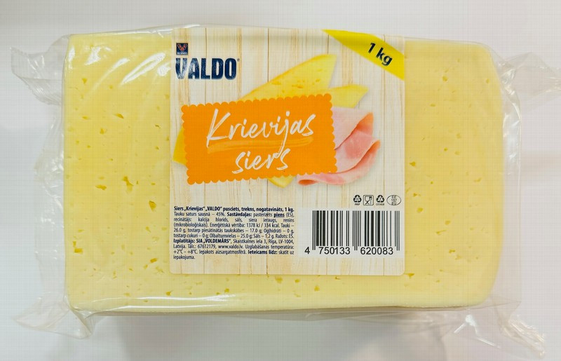 Siers Valdo Krievijas 45% 1kg 1/6 (21.04.26) Latvija