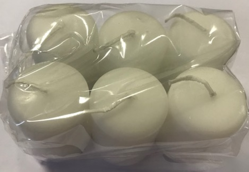 Sveces Diana 4*6cm baltas 6gb