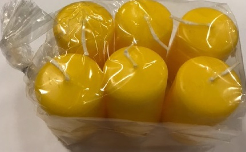 Sveces Diana 4*6cm dzeltenas 6gb