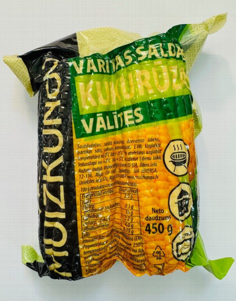 Kukurūzu vālītes saldās 450g Muižkungu (05.09.2026) Indija