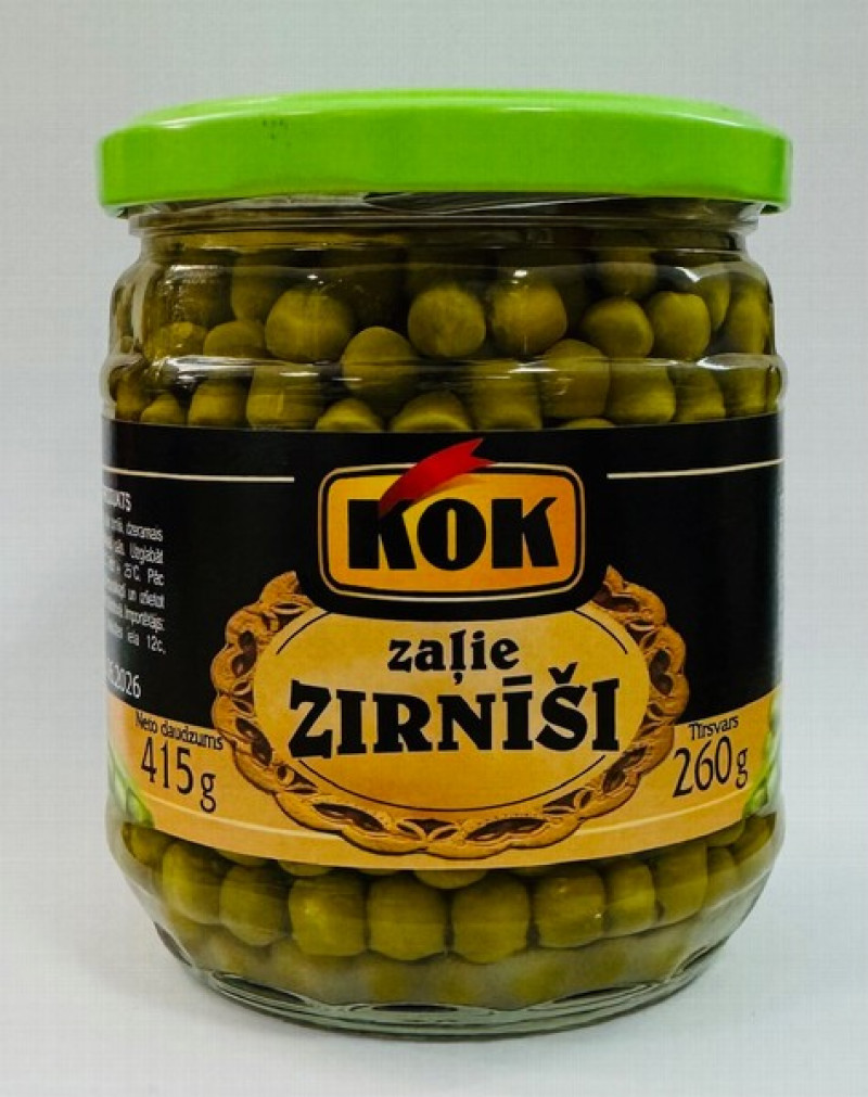 Zaļie zirnīši KOK 415g 1/6 (16.06.28) Moldova