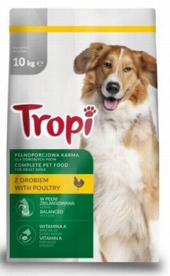 Suņu sausā barība TROPI ar vistas gaļu 10kg (10.07.2025) 