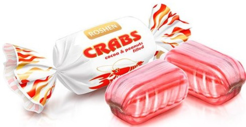 Karameles Roshen vēzīši 1kg  (26.08.2027) Ukraina (Pārdodas tikai pilnos iepakojumos (1kg)) 