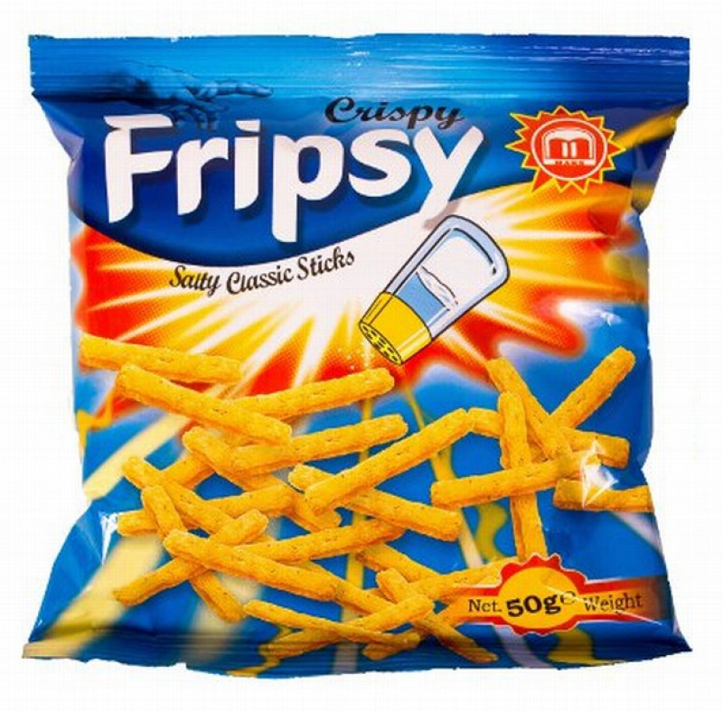 Čipsi FRIPSY Salty Classic nūjiņas 50g 1/25 (30.07.26) Maķedonija