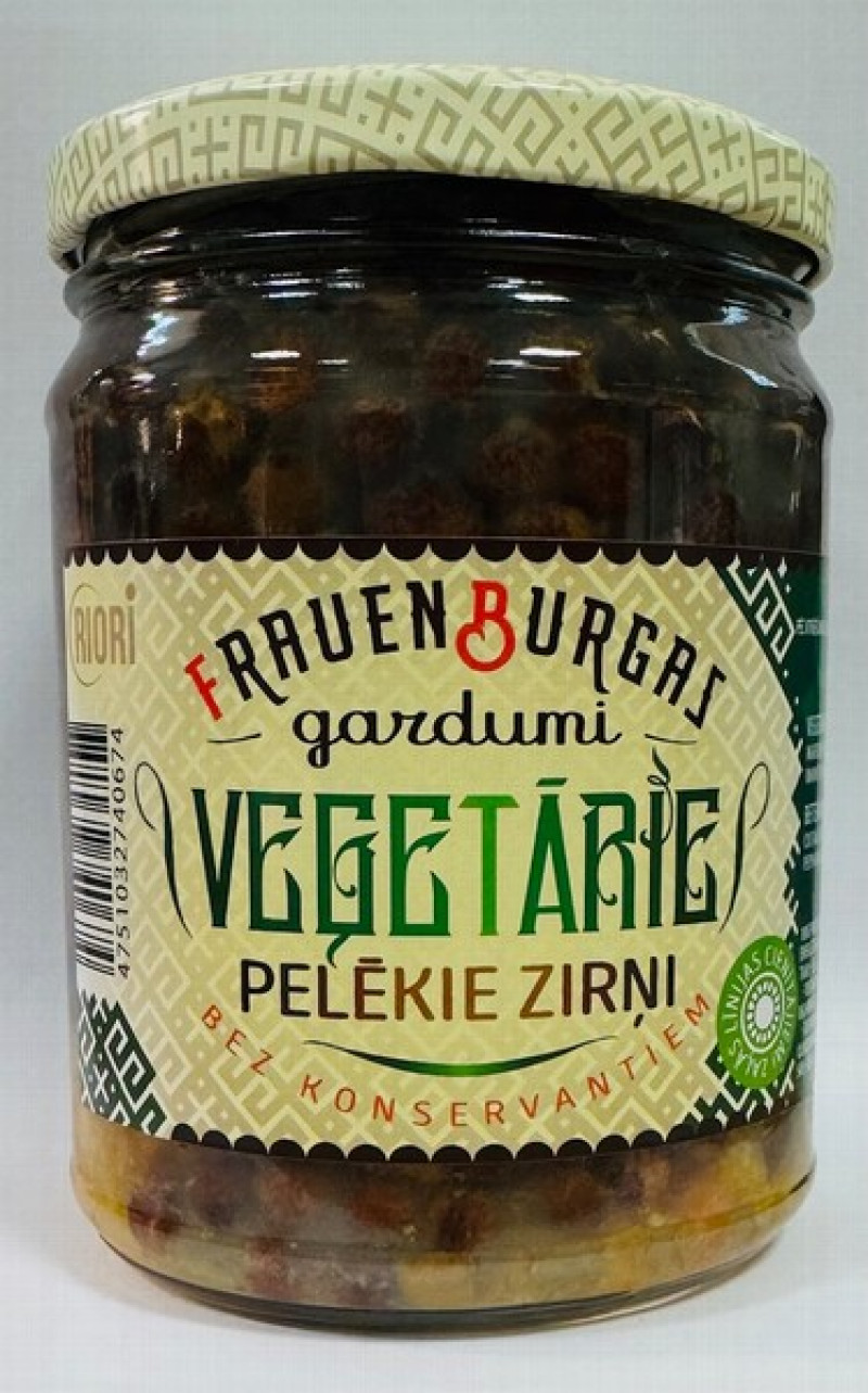 Pelēkie zirņi Veģetārie 500g Frauenburgas gardumi 1/8 (13.12.2025) Latvija