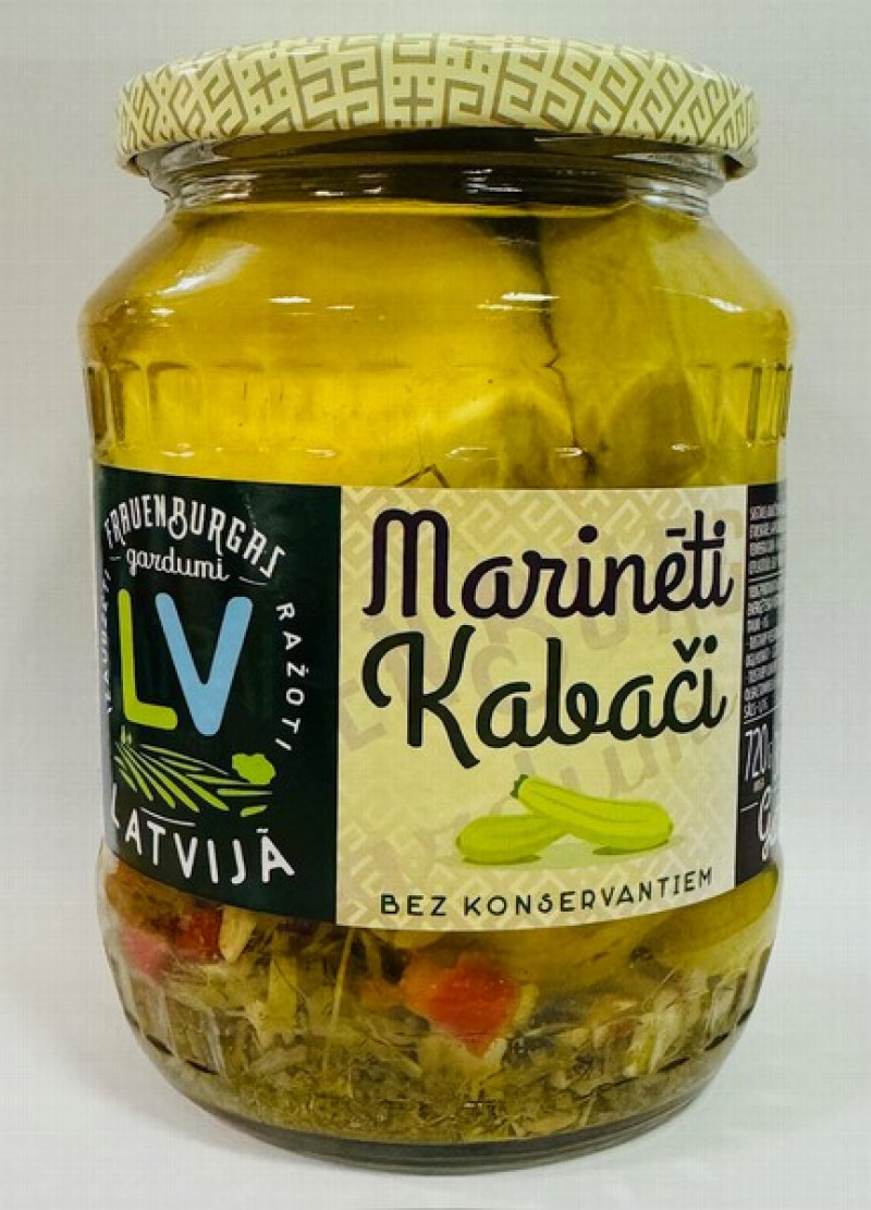 Kabači marinēti 720g Frauenburgas gardumi 1/6 (13.08.2027) Latvija