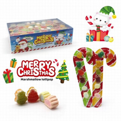 Zefīrs Marshmallow Merry Christmas nūjiņas 17g*20gb (Ziemassvētki)  (19.08.2026) Ķīna