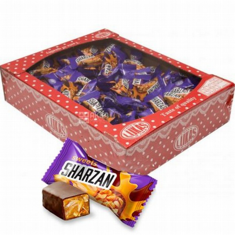 Šokolādes konfektes Sharzan 3kg Lukas (15.03.2026) Ukraina (daudzumu norādīt kg,pilna kaste)