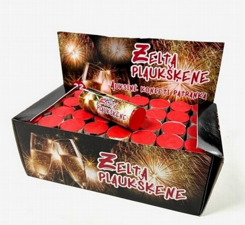 Konfeti Plaukšķene 9cm Zelta 1/32