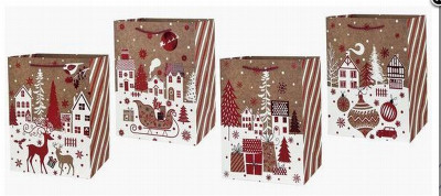 Dāvanu maisiņš 23x18cm (Ziemassvētki)