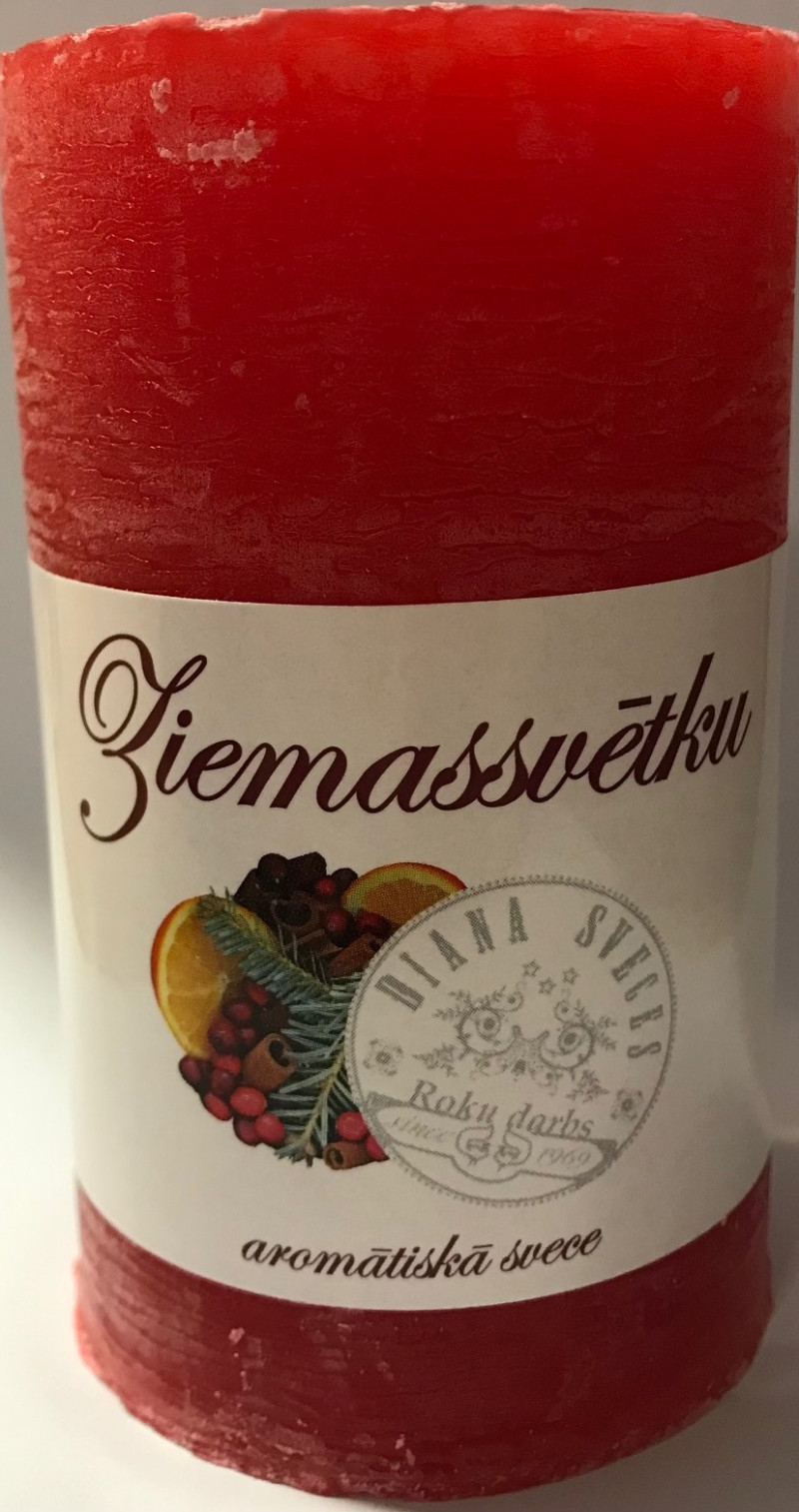 Svece Diana smaržīga 6*10cm Ziemassvētku Latvija