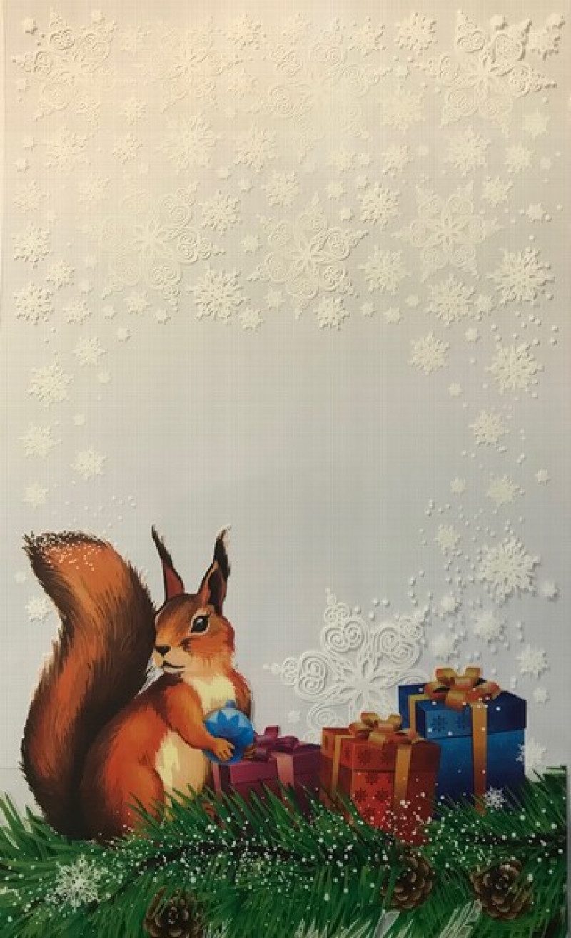 Ziemassvētku Dāvanu maisiņš 20*33+3FD 30my Vāverīte 1/100