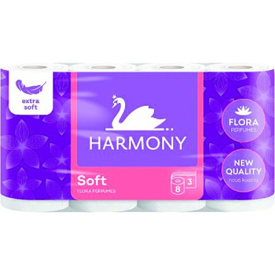 Tualetes papīrs Harmony Soft Flora 3-kārtu 8gb 1/7 Slovākija