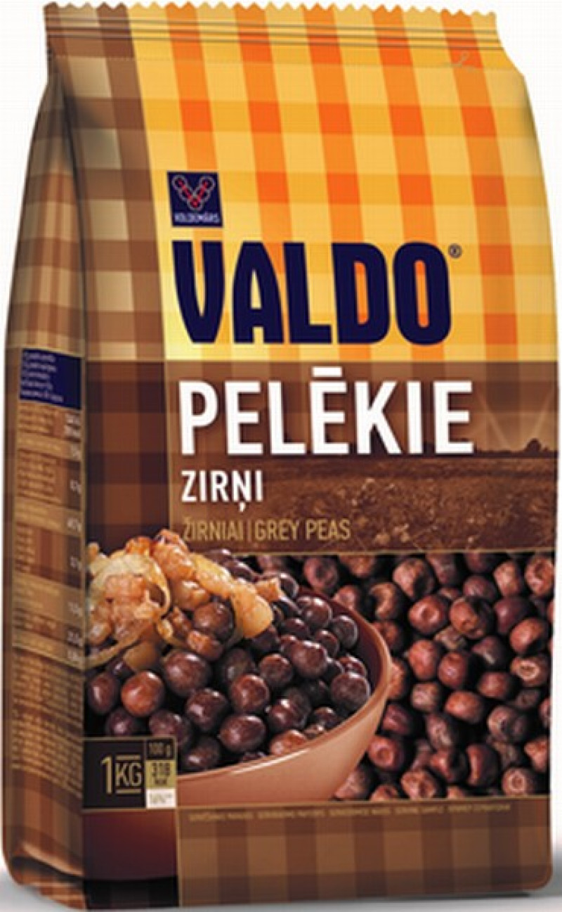 Zirņi Pelēki 1kg Valdo 1/16 (14.10.26)