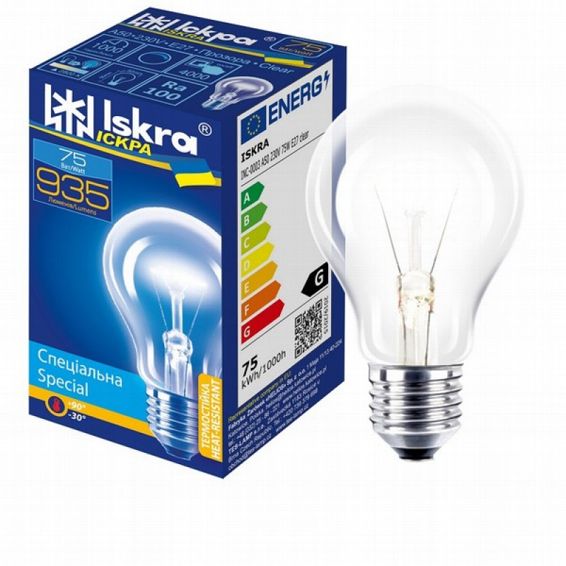 Spuldze E27 75W Iskra 1/10