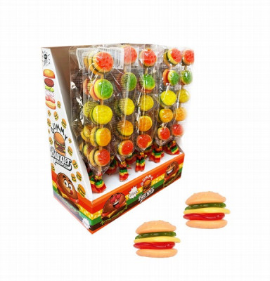Želejkonfektes uz kociņu Burger gummy 18g*20gb (09.07.2027) Ķīna