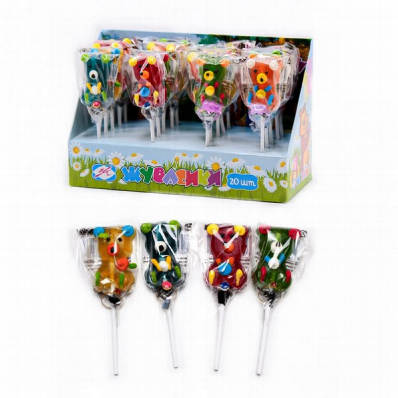 Želejkonfektes uz kociņu Lācis ar rotaslietu 13.5g*20gb (26.08.2025) Ukraina