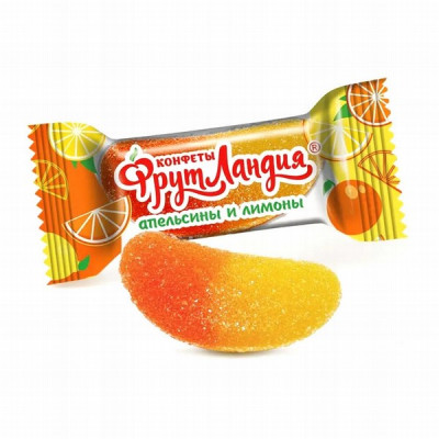 Želejas konfektes Frutlandija apelsīns, citrons 1kg (04.08.2025) 1/6 Krievija 