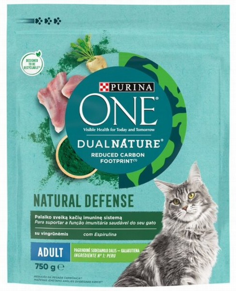 Kaķu sausā barība One ar tītara gaļu 750g (17.12.26)LABA CENA  Itālija 