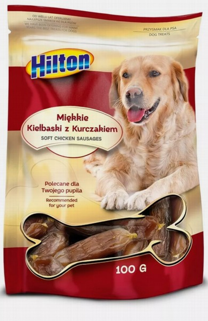 Suņu košļājamie Kociņi Hilton SOFT vista Sausage 100g (01.04.2026) Polija