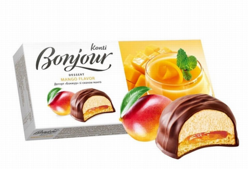 Zefīru deserts Bonjour ar mango garšu 232g (23.06.26) Ukraina