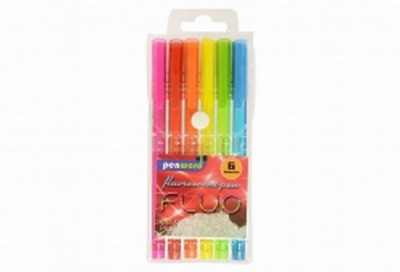 Pildspalvu komplekts FLUO 6 krāsu