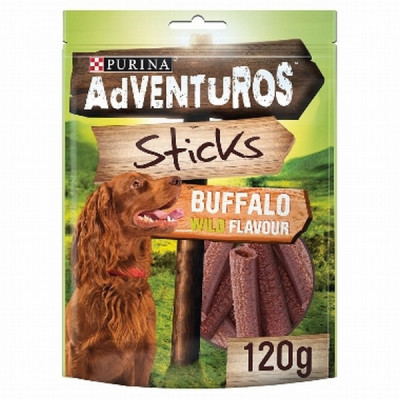 Suņu košļājamie kociņi Adventuros Sticks bifelis 120g (31.12.2025) Vācija