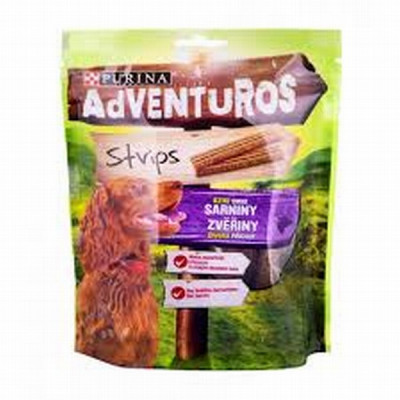 Suņu košļājamie kociņi Adventuros Strips briedis 90g (30.11.2025) Vācija