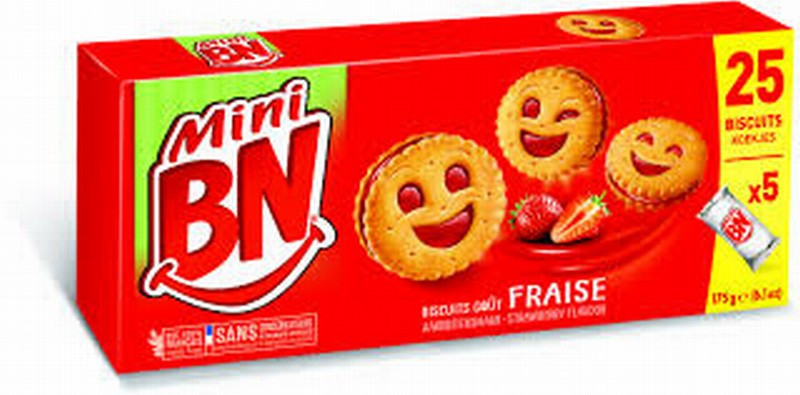 Cepumi BN Mini Fraise zemeņu 175g (30.09.2025) Francija