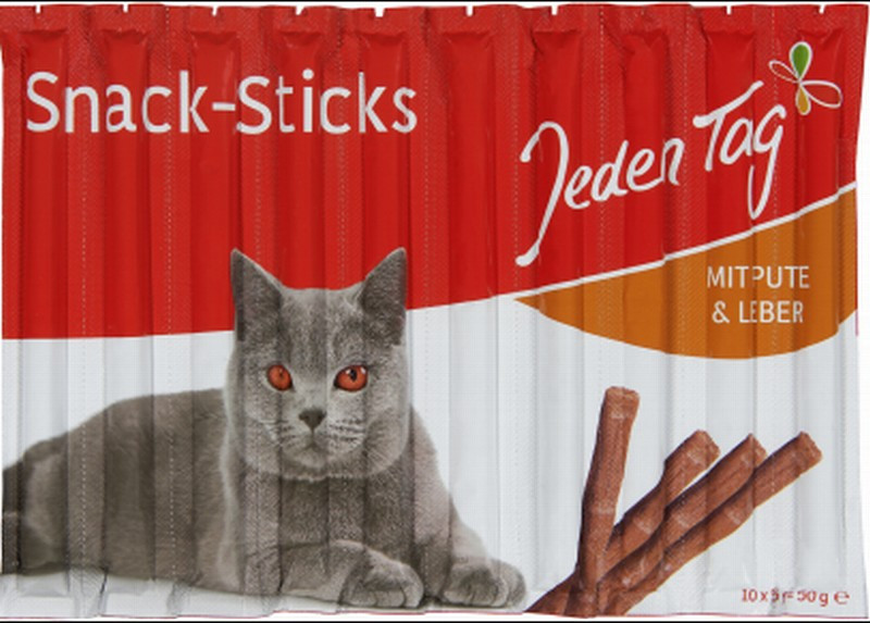 Kaķu kociņi Jeden Tag ar putnu gaļu un aknām 10gb*5g (08.01.27) Vācija