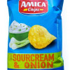 Čipsi AMICA ar krējuma-sīpolu garšu 100g (12.08.2025) Itālija