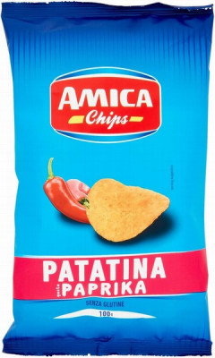 Čipsi AMICA ar paprikas garšu 100g (18.08.2025) Itālija