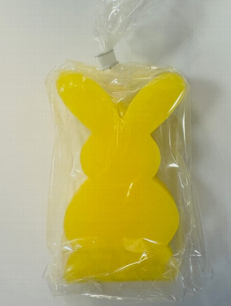 Svece Diana Zaķis 7x10cm dzeltens 1/12 (Lieldienas)