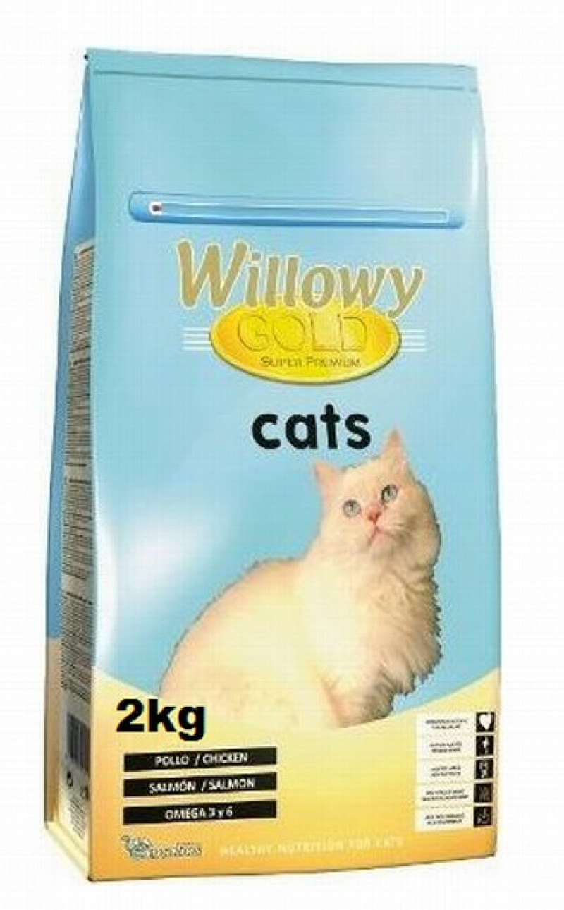 Kaķu sausā barība Willowy vista/lasis 2kg  (10.09.26)