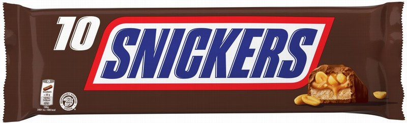 Šokolādes batoniņi Snickers 50g*10gb (0.55eur/gb) (04.10.26) Nīderlande