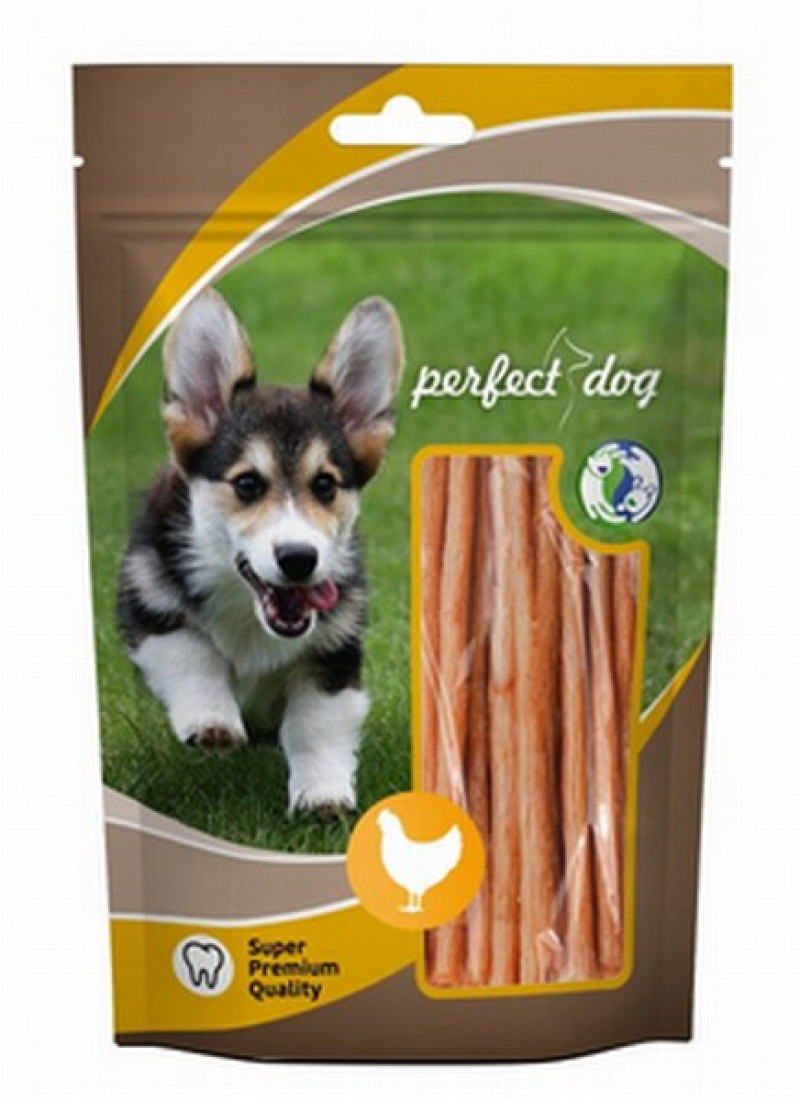 Suņu košļājamie kociņi Perfect Dog ar vistas gaļu 70g (30.09.2026) Ķīna