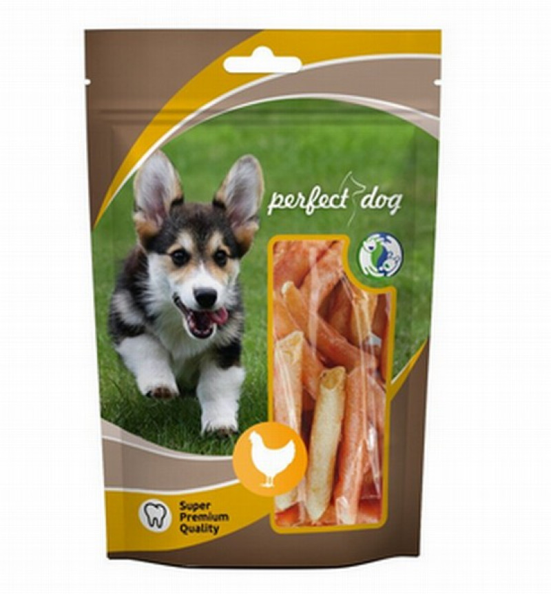 Suņu kārums Perfect Dog desiņas ar vistas gaļu un sieru 70g (30.09.2026) Ķīna