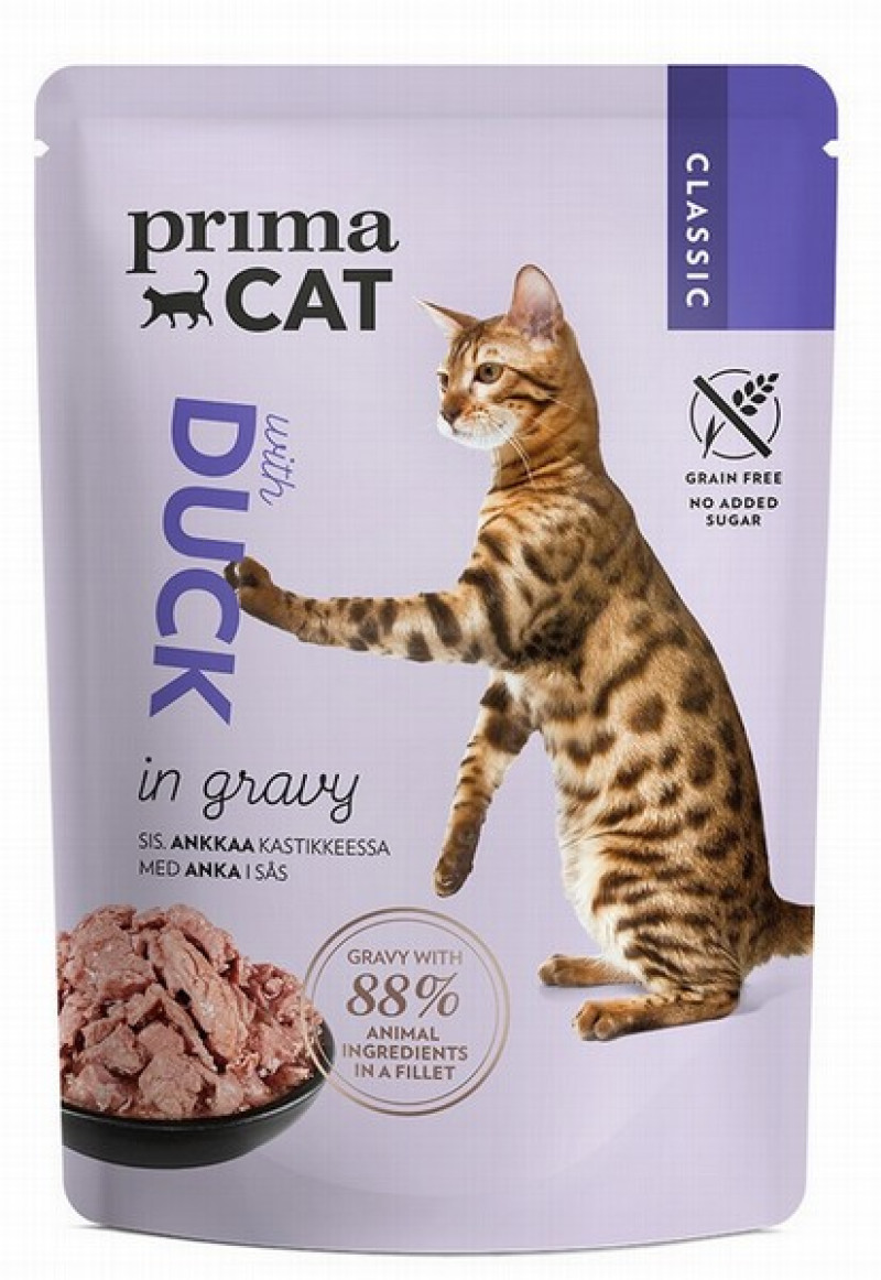 Kaķu konservi PrimaCat pīle sterilizētiem kaķiem 85g (01.04.2026) Čehija