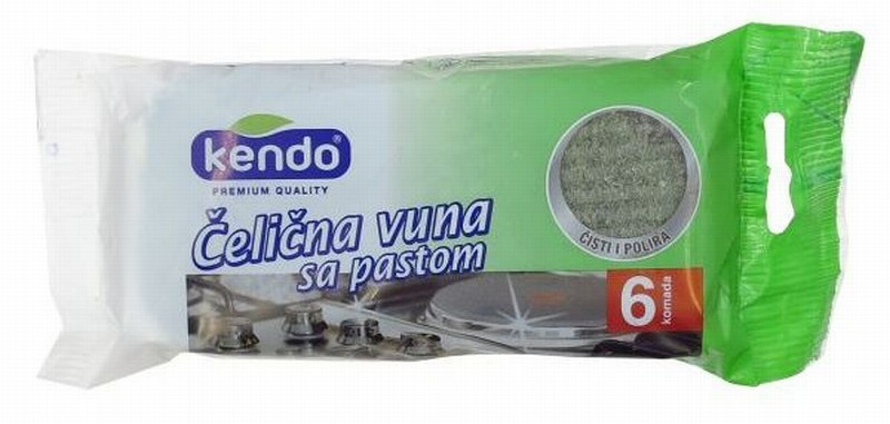 Metāla katliņu beržamie piesūcināti ar ziepēm 6gb Kendo  Serbija