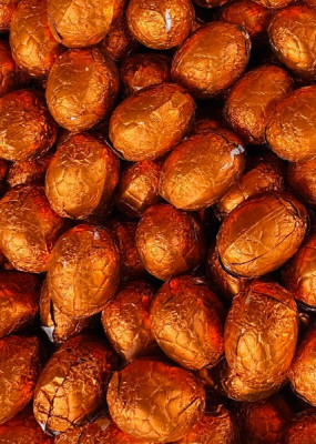Šokolādes olas Mini eggs Apelsīnu 1kg 1/10 (30.09.2025) (Lieldienas) (daudzumu norādīt kg) Vācija
