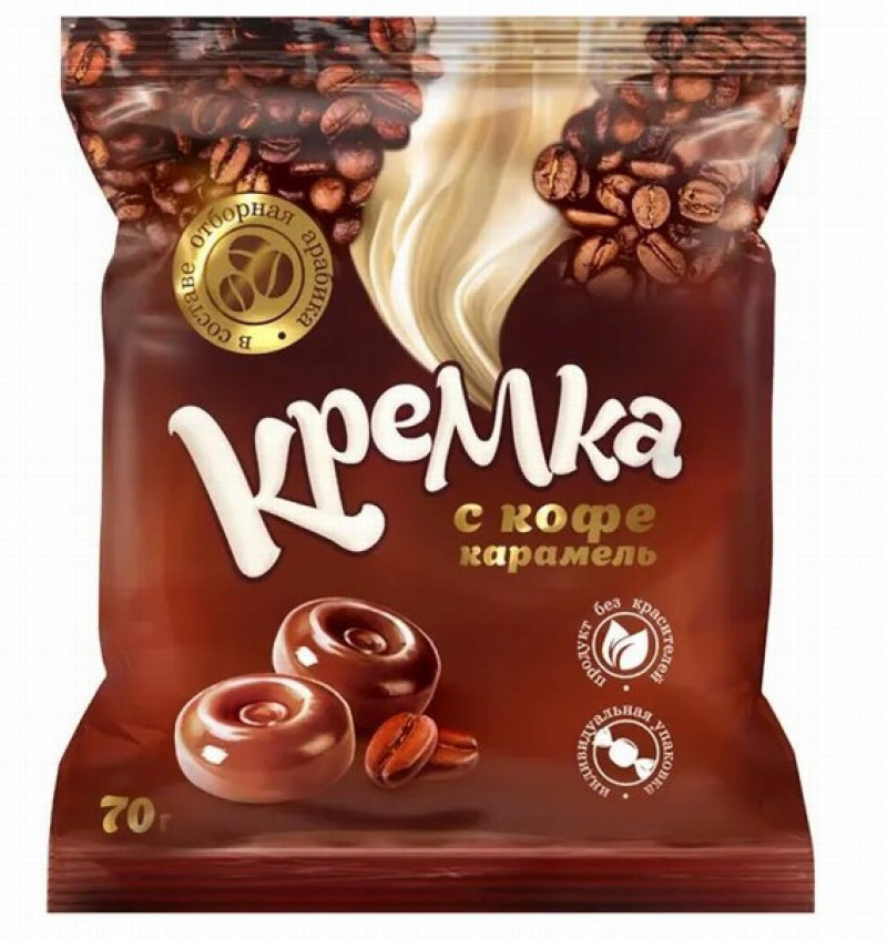 Karameles Kremka Coffee 70g KDV Krievija(10.06.26)