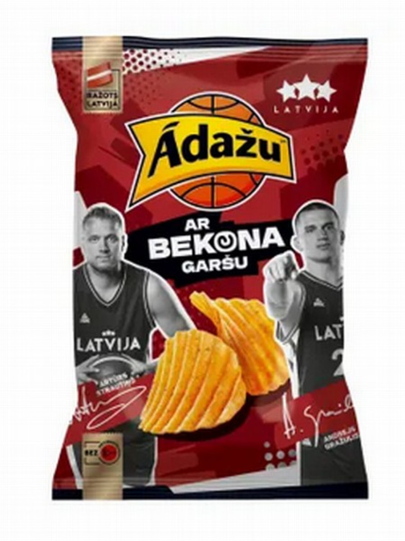 Čipsi Ādažu ar bekona garšu 130g 1/18 (01.11.26) Latvija LABA CENA